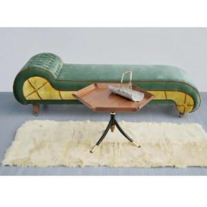 19th Century Italian Dormeuse reupholstered in velvet Giorgio Armani fabric