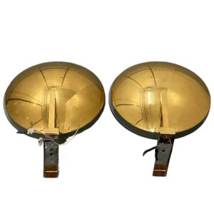 Italian Large Mid-Century Brass Sconces, 1950s – Set of 2