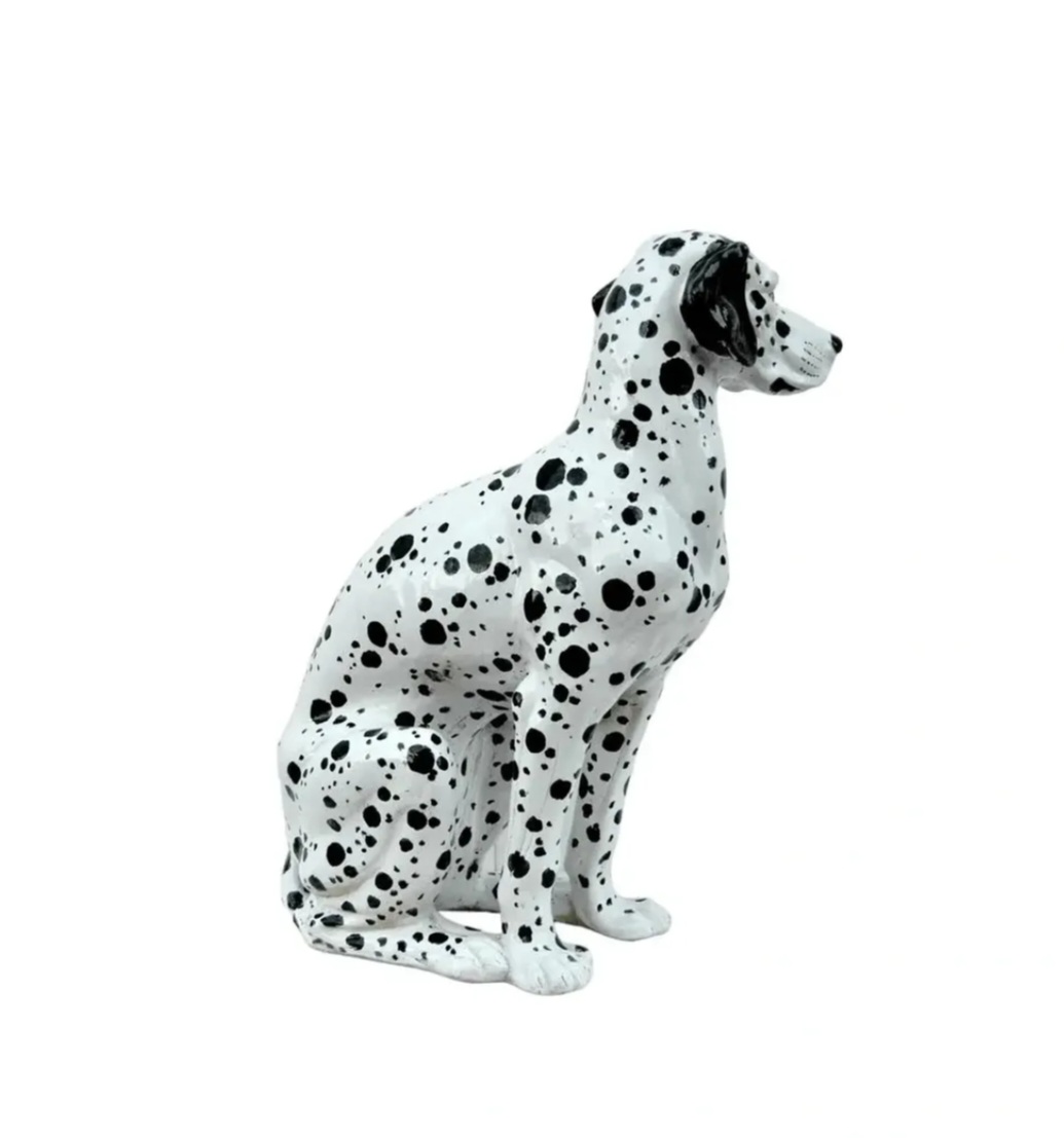 Vintage Painted Pair of Ceramic Dalmatian Dogs, Italy, 1970s - Image 4