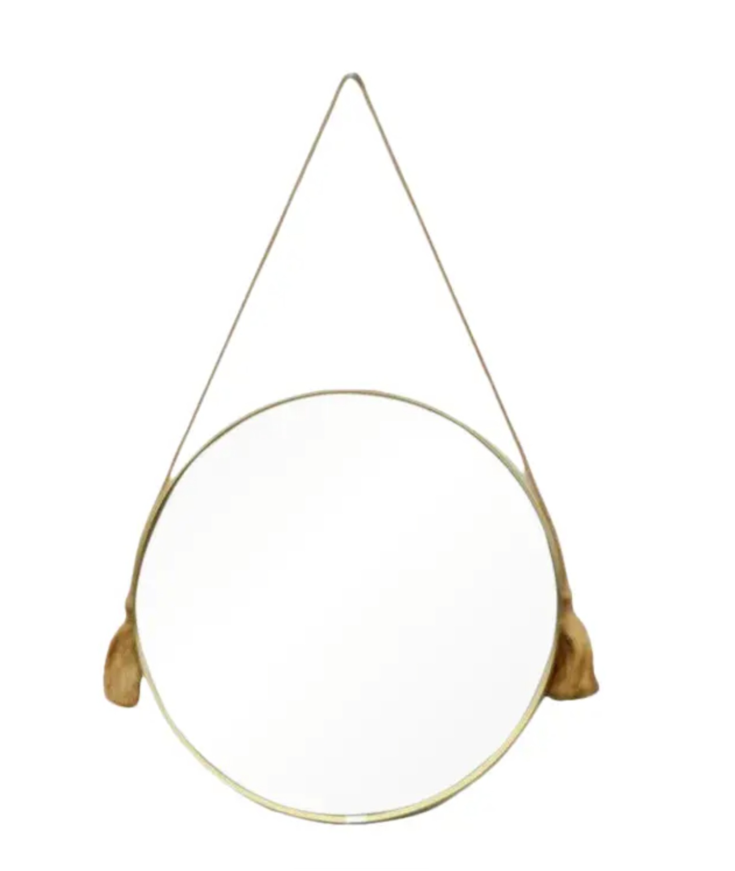 Italian Mid Century Round Wall Mirror With Original Cord, 1970s - Image 5
